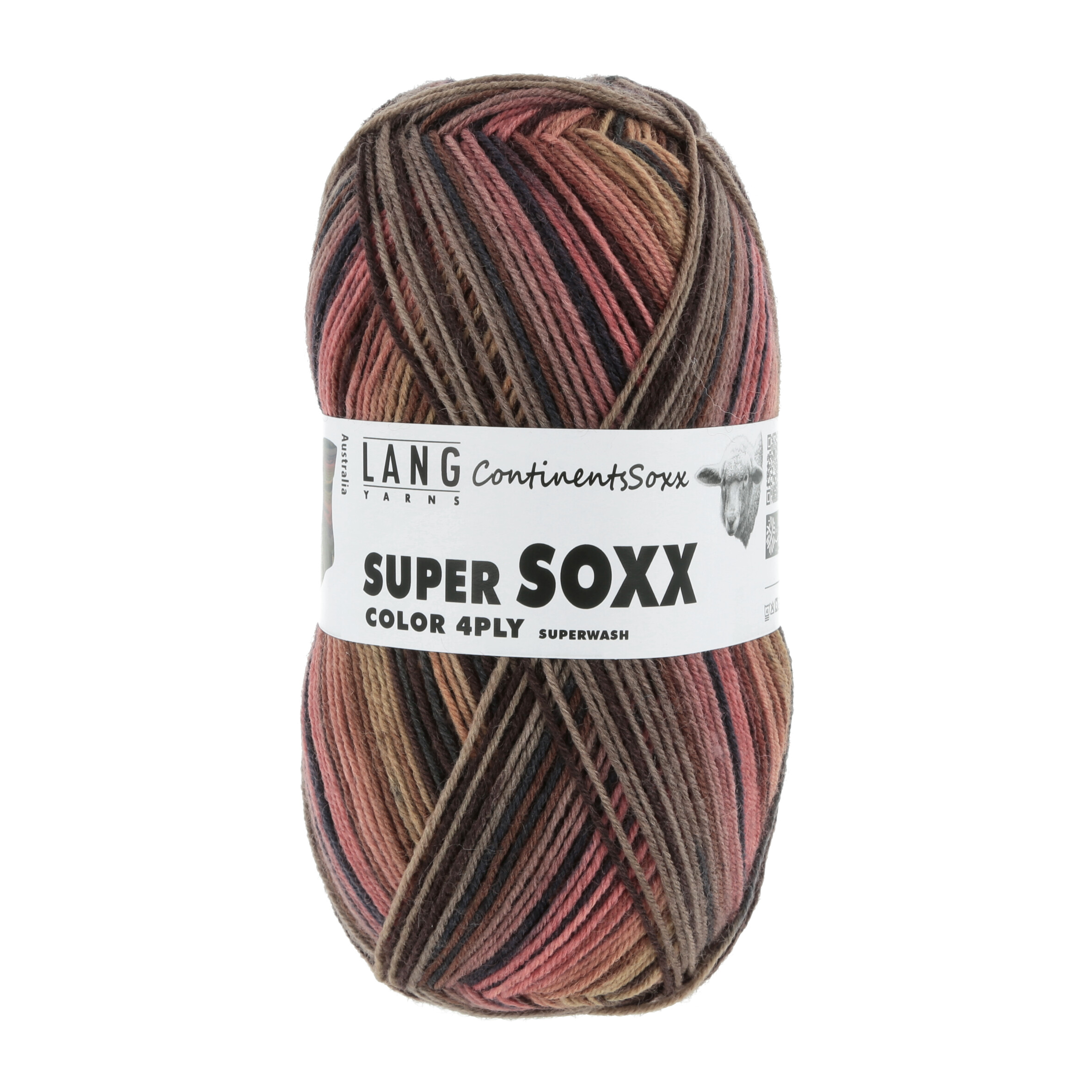 Lang Yarns Super Soxx Color - 9010404 Lax/beige