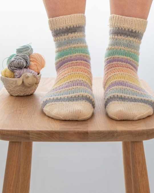 Sockan Akvarell Linda Fridholm Handgjord Lyx