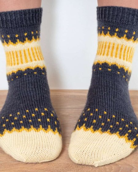 Handgjord Lyx Linda Fridholm Sockan Stjärnklart Stickmönster