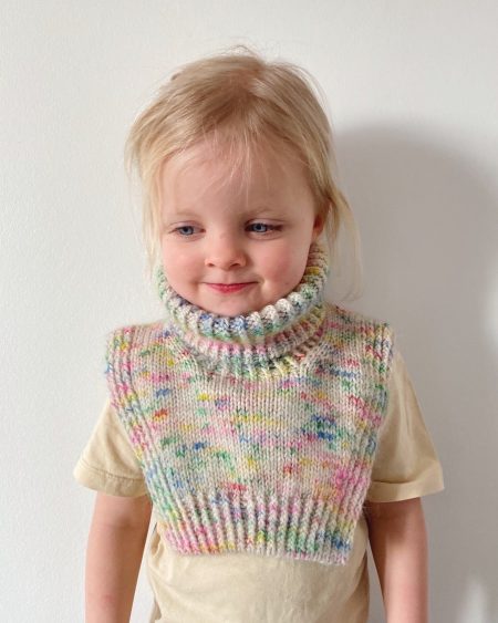 PetiteKnit stickmönster Terrazzo neck junior