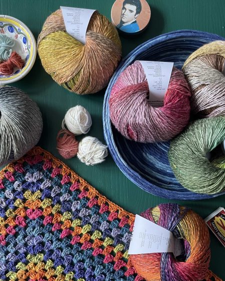 Sex nystan Lang Yarns Linello